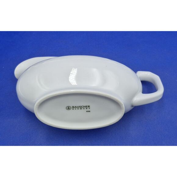 Elegant Vintage Bauscher Germany White Porcelain Gravy Sauce Boat 8.5" - Picture 8 of 11